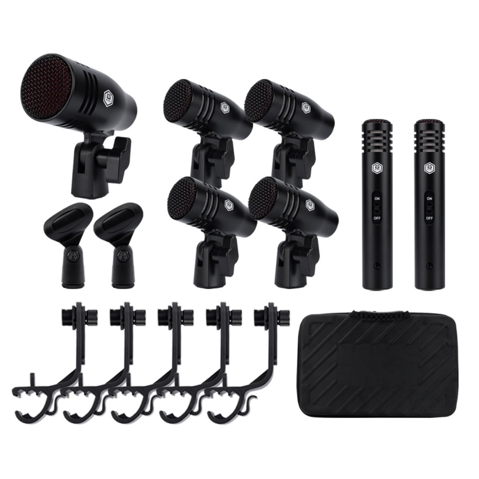Mic Drum SET マイクとクリップセット W IN-MIX 7 Piece Wired Dynamic Drum Mic Kit (Whole Metal)- Kick
